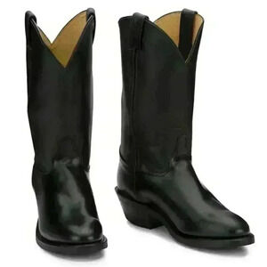 JUSTIN TOBIAS 12" WESTERN Cowboy Boot Wide Width Size 8.5 EE Style 3040 Workboot